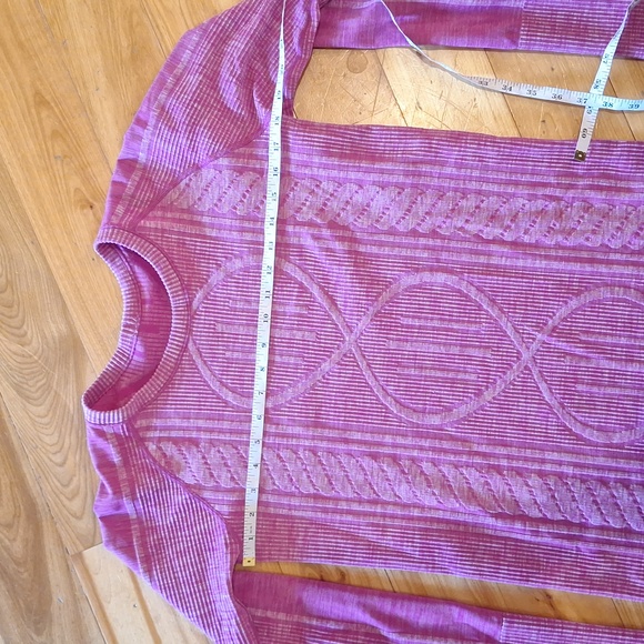 Lululemon Rest Less Long Sleeve Top Raspberry Pink Size 14 - Picture 10 of 11
